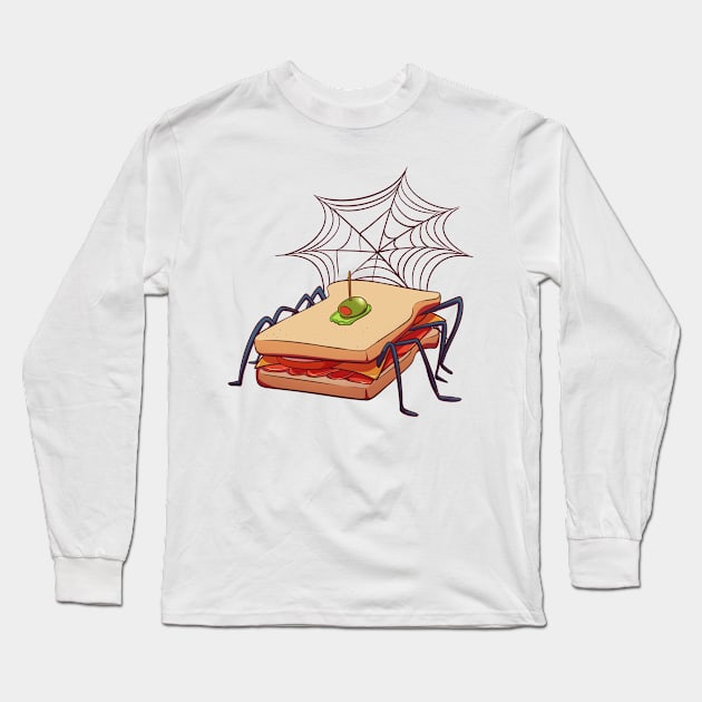 Sandwich Halloween Cute Food Long Sleeve T-Shirt by hitoridraws